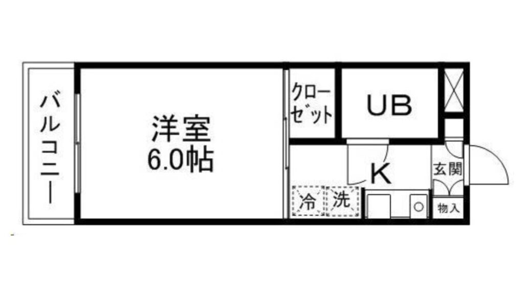 LIFIXの家 仙台柏木の間取り図（1K・洋室6帖）